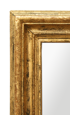 Cadre miroir bois doré mouluré patine ancien