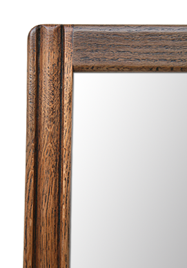 Cadre miroir en bois naturel décors années 40