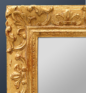 Cadre miroir ancien style Louis XIV