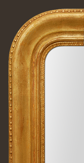 Cadre miroir moulure bois doré époque Louis-Philippe