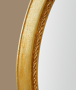 Miroir ovale doré décor de chaines