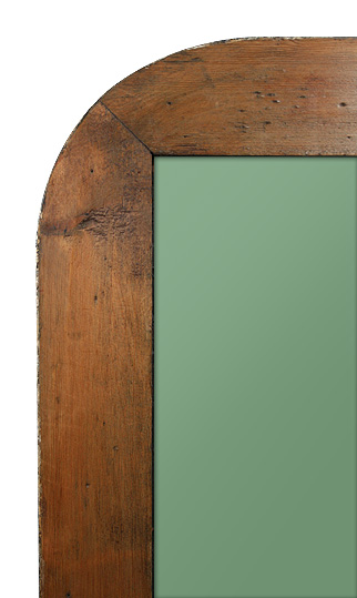 Détail arrière miroir ancien Louis-philippe bois origine