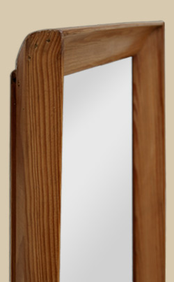 Miroir en bois profil incurvé