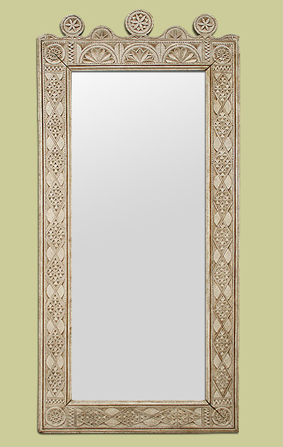 Glace miroir ancien style oriental en bois