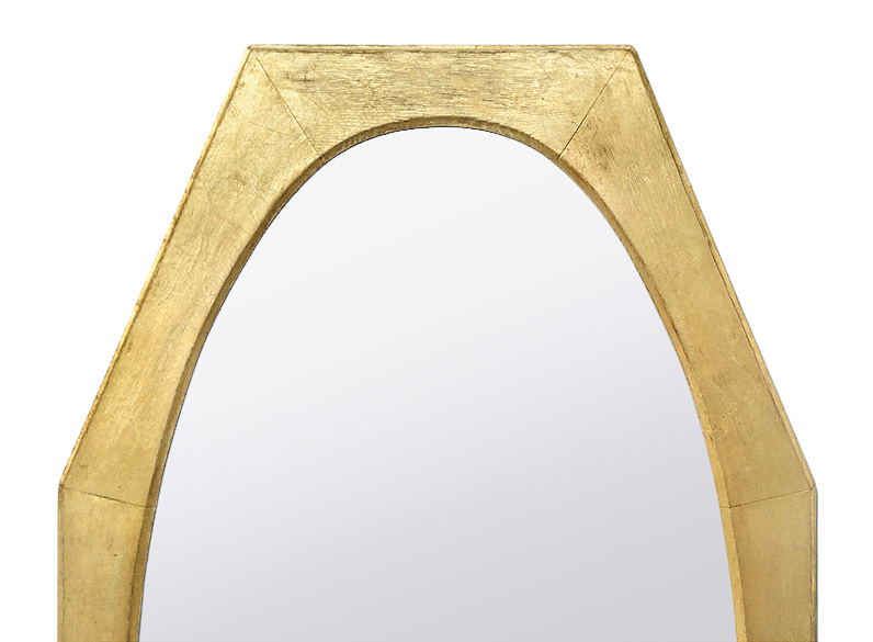 grand miroir ancien bois dore octogonal glace miroir oval