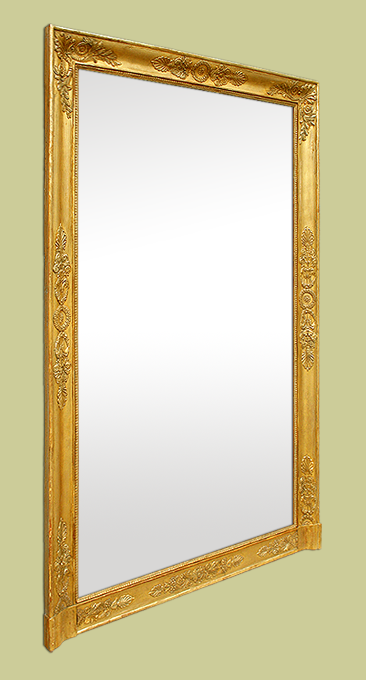 Grand miroir époque empire, miroir cheminée ancien