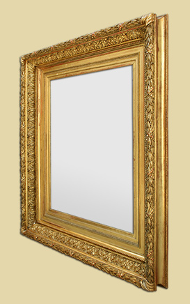 Grand miroir doré à l'or