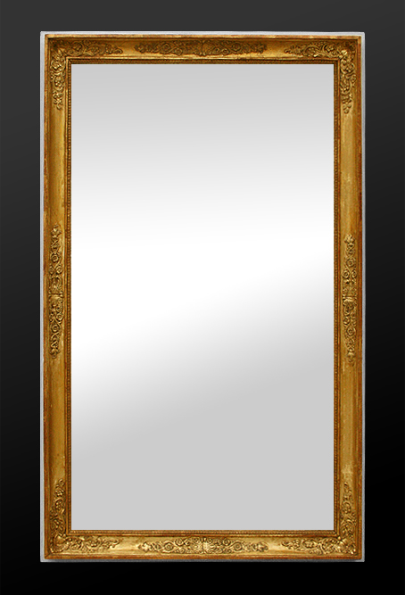 Grand miroir ancien époque restauration