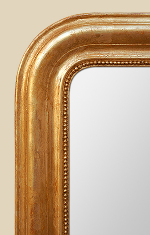 Cadre miroir cheminée Louis-philippe bois doré ancien