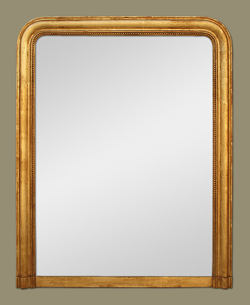 Grand miroir louis-philippe doré