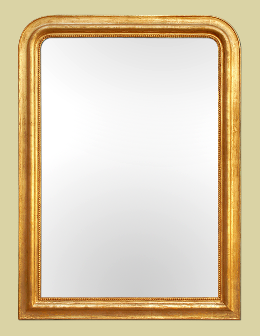 Grand miroir cheminée doré Louis-philippe ancien