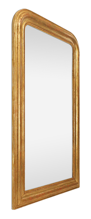 Grand miroir cheminée style Louis-philippe doré ancien