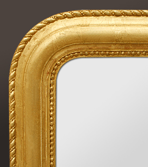 Encadrement miroir bois doré