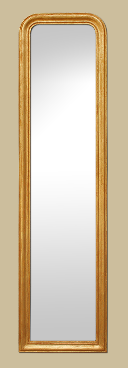 Grand miroir haut doré style Louis-Philippe