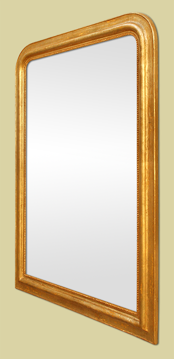 Grand miroir Louis-philippe cheminée doré