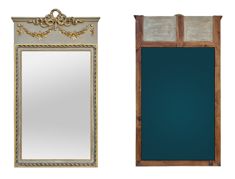 Grand miroir trumeau ancien circa 1920, style Louis XVI