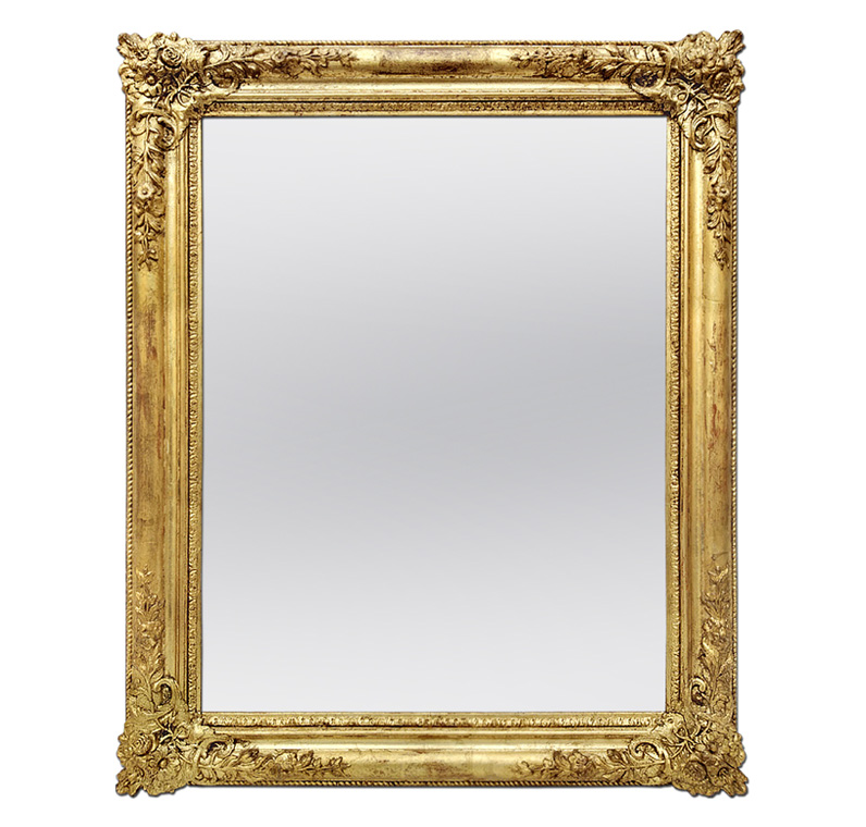 miroir ancien bois dore style romantique circa 1830