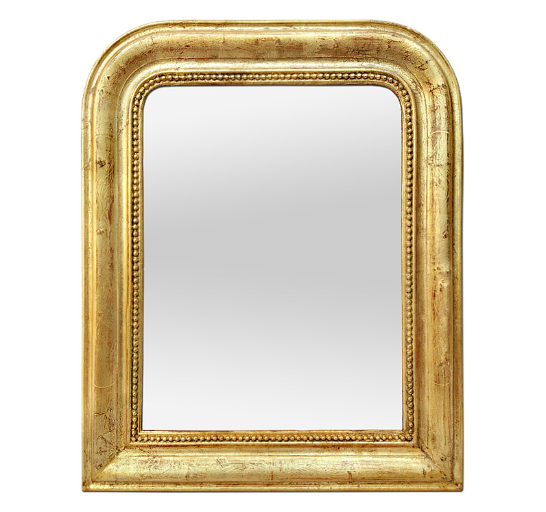 miroir ancien bois dore style Louis-Philippe circa 1890