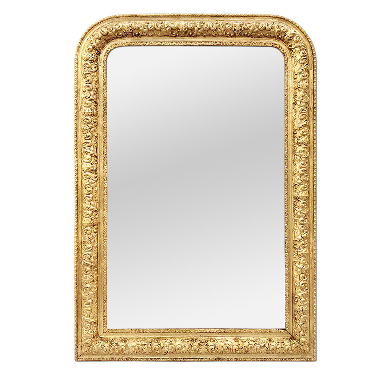 Miroir ancien bois doré style Louis-Philippe