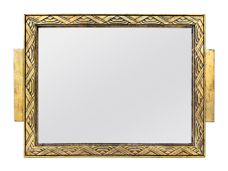 miroir ancien bois dore style art deco circa 1930