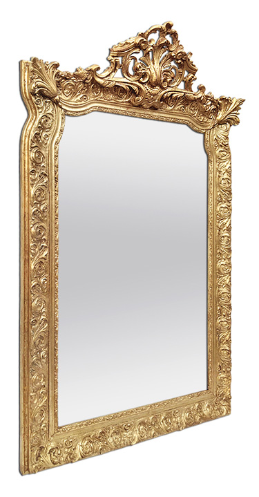 miroir-ancien-bois-dore-style-louis-XV-louis-XIV-circa-1880