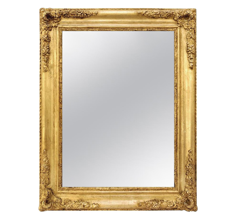 miroir ancien bois dore style romantique circa 1840