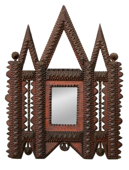 Miroir bois sculpté style oriental