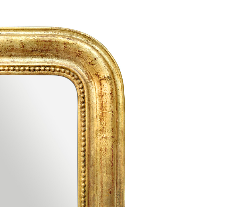 miroir ancien cadre bois dore style louis philippe circa 1890