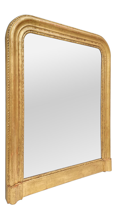 miroir ancien cheminee bois dore epoque louis philippe 1840