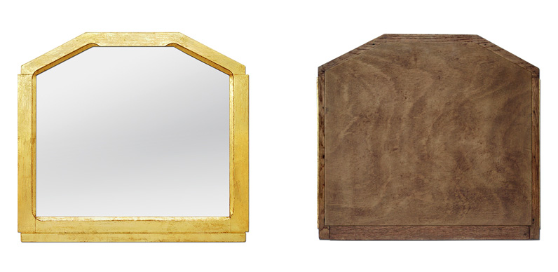 miroir ancien dore bois ancien circa 1950