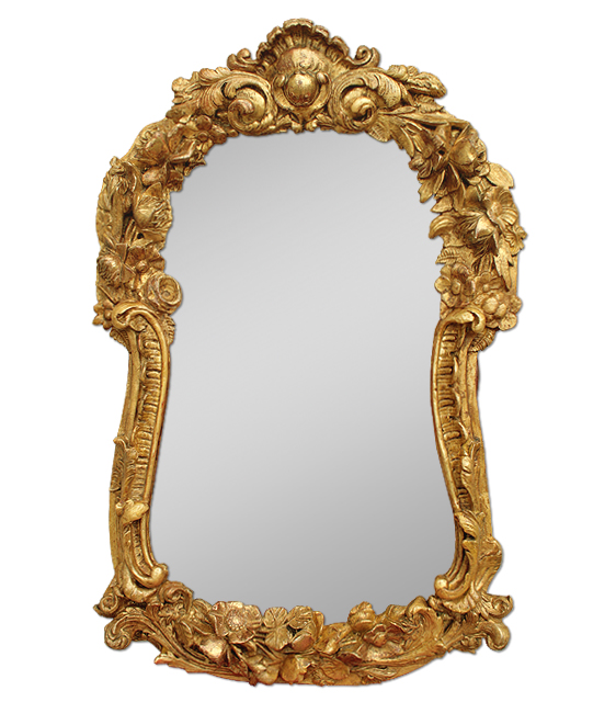 miroir ancien bois sculpté