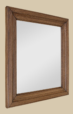 Miroir ancien en bois chêne clair