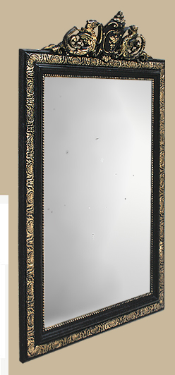 Miroir ancien bois doré décors dragon