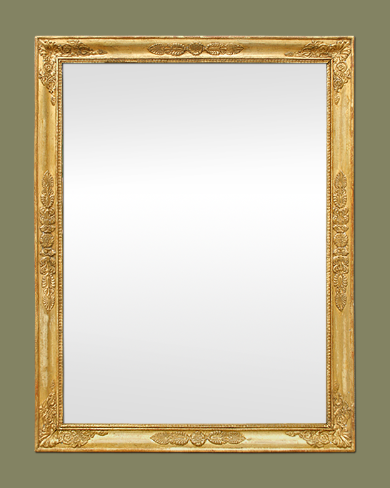 Miroir ancien style empire doré or