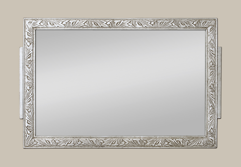 Miroir ancien argenté style Art Nouveau
