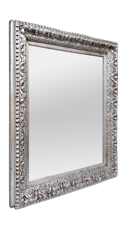 miroir argente ancien decor annees 30