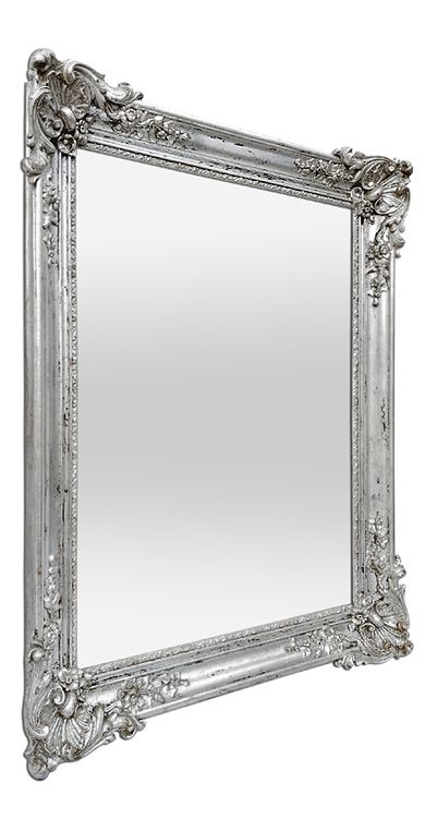 miroir bois argente ancien style louis xv 1890