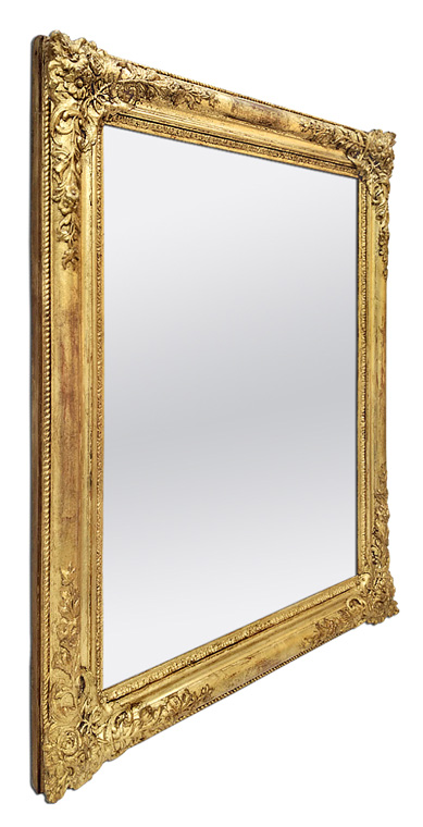 miroir bois dore ancien style romantique 1830