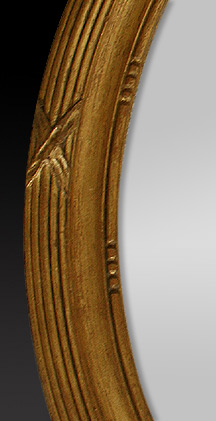 miroir ancien ovale 