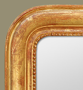 Miroir cheminée louis-philippe décors gravés