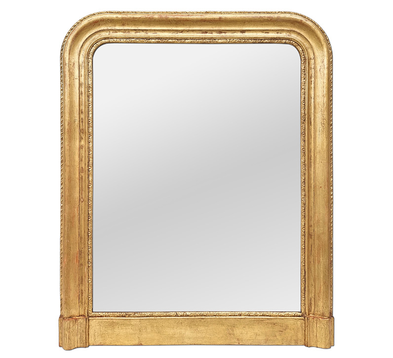 miroir de cheminee ancien bois dore epoque louis-philippe 1840