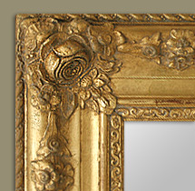 Miroir ancien à décors de perles époque louis XVI