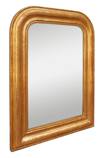 Petit miroir Louis-Philippe bois doré ancien style français