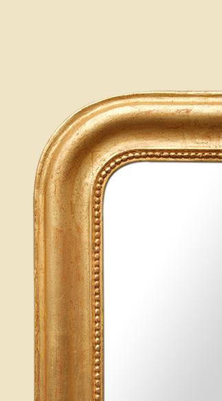 miroir doré cadre style Louis Philippe ancien