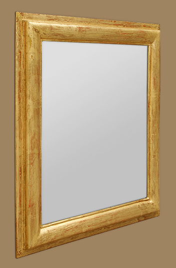 Miroir ancien bois doré patine