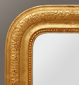 Cadre miroir doré