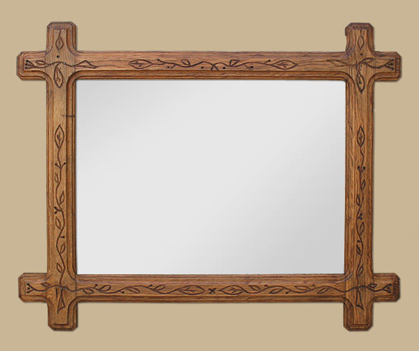 Miroir en bois chêne clair