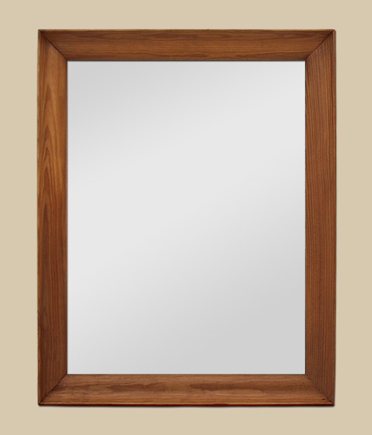 Miroir en bois de sapin profil incurvé