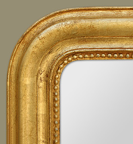 Cadre miroir louis philippe dorure à la feuille or
