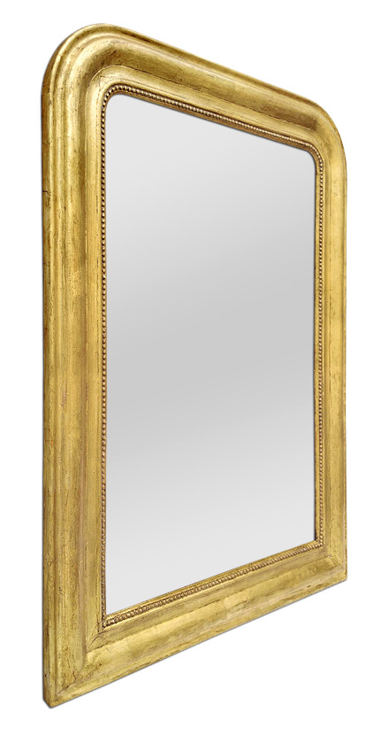 Miroir Louis Philippe doré ancien circa 1880